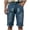 *5-Light Blue, variant on Men's Ripped Paisley Denim Shorts with Pockets , Vintage Patchwork Cuffed Hem Jean Shorts For Men,Blue,S-2XL