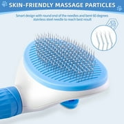 Self-Cleaning Slicker Brush for Dogs & Cats: Pet Grooming Tool for Long Haired & Short Haired Breeds