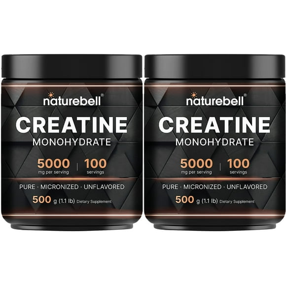 Monohidrato de creatina en polvo NatureBell 500 g (paquete de 2)