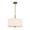 Bronze, variant on Woodbridge Lighting Drum 3-Light Fabric Pendant in Bronze/White