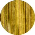 thumbnail image 1 of Ahgly Company Indoor Round Abstract Yellow Modern Area Rugs, 8' Round, 1 of 4