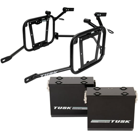Tusk 1467340115 Aluminum Panniers with Pannier Racks V2 Medium Black