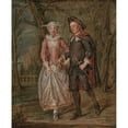 thumbnail image 3 of Marcellus Laroon the Younger 15x18 Black Modern Framed Museum Art Print Titled - Lovers in a Park (ca. 1745), 3 of 5