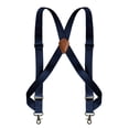 thumbnail image 1 of Tirantes para hombre, portátiles, reutilizables, ajustables, con hebilla de Metal, resistentes, para pantalones, informales, formales, para Prendas para la parte inferior del cuerpo Azul oscuro Minnieouse AP011523-02, 1 of 6