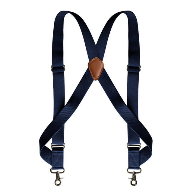 Tirantes para hombre, portátiles, reutilizables, ajustables, con hebilla de Metal, resistentes, para pantalones, informales, formales, para Prendas para la parte inferior del cuerpo Azul oscuro Minnieouse AP011523-02