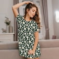 thumbnail image 3 of Lsque White Daisies and Bee Pattern Nightgowns for Women Sleep Shirts Short Sleeve Nightshirt Pullover Nightdress Soft Sleepwear Relaxed Fit Nightdress, 3 of 6