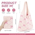 thumbnail image 2 of Bolso de mano KPX, tejido de malla de playa, tamaño grande, para mujer, rosa, 2 of 6