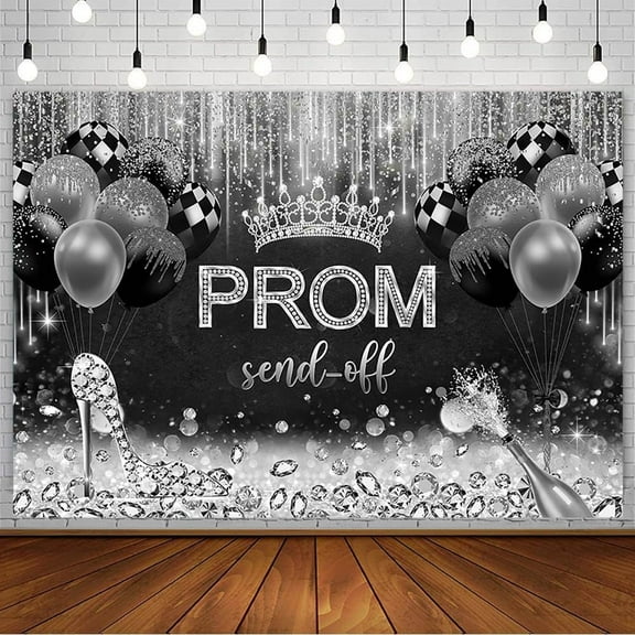 Prom Photo Backdrop Silver 2024 Graduation Photography Background Class of 2024 Congrats Grad Celebration Prom Party Decoration Supplies College Graduation Banner Photo Studio Props