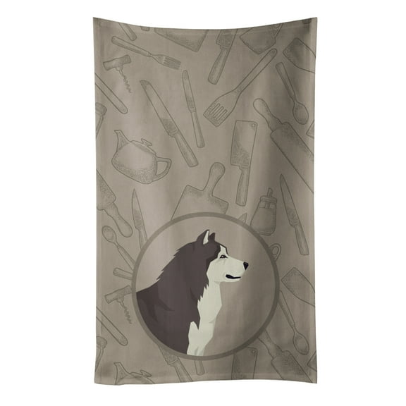 Alaskan Malamute In the Kitchen Kitchen Towel