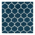 thumbnail image 3 of Unique Loom Trellis Shag Collection Area Rug - Ruby (5' 3" Square Navy Blue/Ivory), 3 of 11