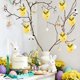 thumbnail image 4 of Adornos de huevos de Pascua, accesorios de espuma para huevos de Pascua, 13x10cm, blanco, rosa, amarillo y morado, decoración para árbol colgante. Decoración de centro de mesa de primavera para fiesta, 4 of 6
