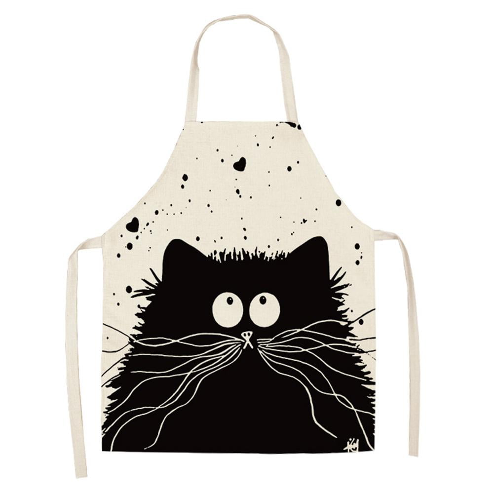 Multi DII Cats Meow Printed Chef Apron 