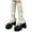 White, variant on HNMKIU Japanese Gothic Knitted Leg Warmers Winter Knee High Socks Fashion Ankle Gaiters Cozy Footwear White,One Size