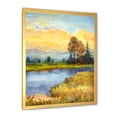 thumbnail image 2 of Designart 'The Awakening of Nature Over Meadows' Lake House Framed Art Print, 2 of 4