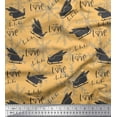 thumbnail image 1 of Soimoi Velvet Fabric Sleigh & with Love Text Print Fabric by The Yard 58 Inch Wide, 1 of 1
