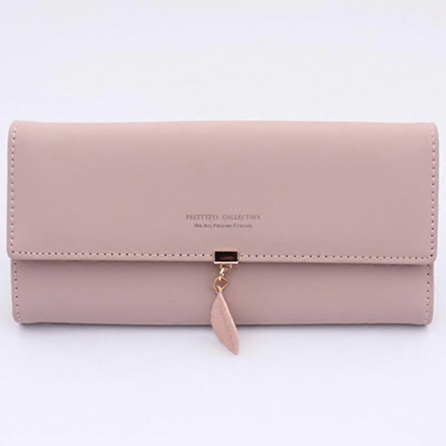Wallet Women, PU Leather Leaf Women for Wallet Large Capacity Pendant Card Holder Phone CheckbookWomen Wallets Coins Zipper Pocket with ID Window,Old
