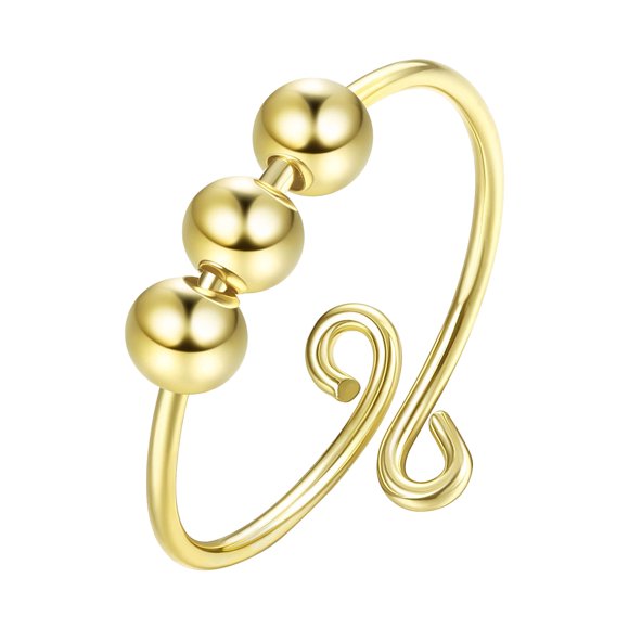 mtvxesu Rings Anxiety Fidget Women Spinning Rings With Beads Stress Relief Spinning Sale