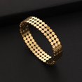 thumbnail image 2 of Fashion Simple Titanium Steel 18K Gold Plated Dot Beads Men's Bracelet, 2 of 2