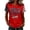 Red, variant on Women's Tops T Shirts Printed Crew Neck Short Sleeve Pullover Tees