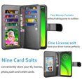 thumbnail image 2 of Case for Moto G7 Play, for T-Mobile Revvlry / Moto G7 Optimo XT1952DL Wallet Case, Njjex Luxury PU Leather Wallet Case with ID & Card Holder Slot Detachable Magnetic Hard Case & Kickstand Case, 2 of 5
