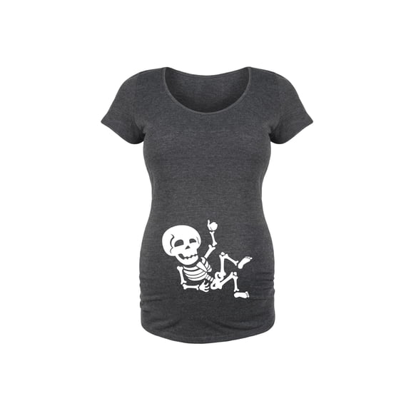 Bloom Maternity - Boy Maternity Skeleton - Maternity Scoop Neck T-Shirt