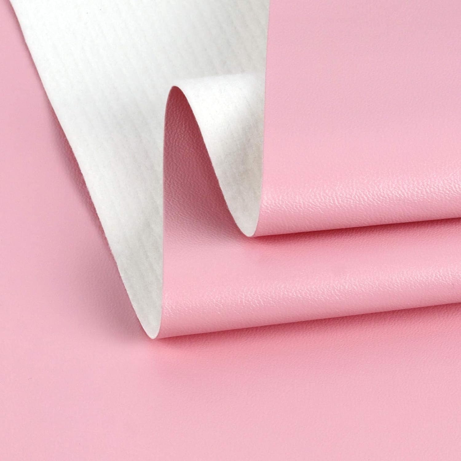 Vinyl Marine Leather Fabric - 54" Marine Vinyl Faux Leather Sheets 0.8mm Thick Soft Waterproof Material for Automotive,Boat,Headliner,Crafts, Chairs,DIY Sewing - Pink