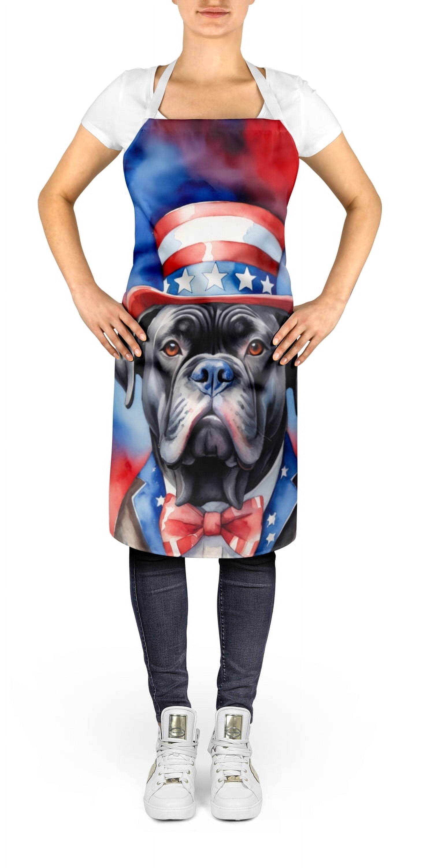 Cane Corso Patriotic American Apron 27 in x 30 in