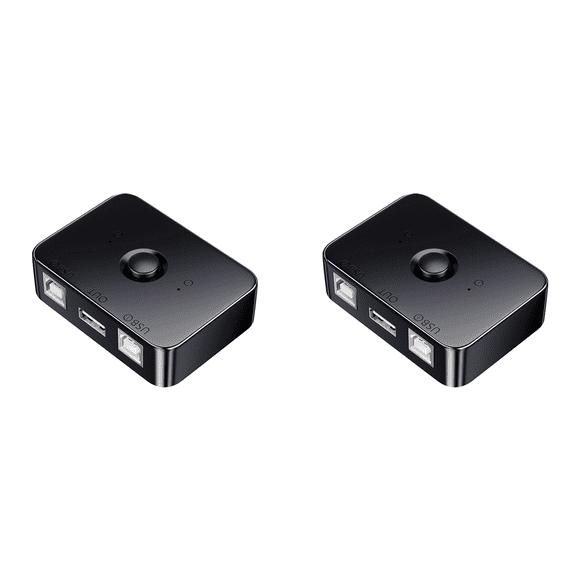 2X USB Printer Sharer Device 2 Ports USB2.0 Selector Printer Sharing Peripheral for Printer USB Splitter Sharing Printer