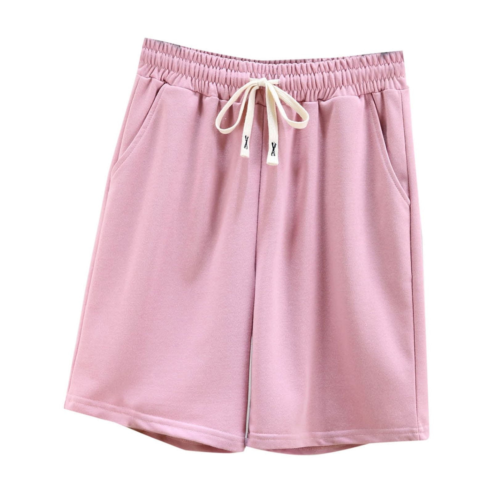 AherBiu Plus Size Sweat Shorts Women High Waisted Comfy Lounge