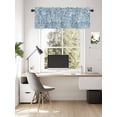 thumbnail image 4 of Kitchen Valances for Window, Ocean Undersea Coral Seaweed Light Filtering Rod Pocket Valance Curtain, Watercolor Marine Life on Blue Short Curtains Window Topper for Bedroom 42x18in, 4 of 7