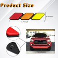 thumbnail image 2 of Yazoeia Tri-Color Grille Badge Emblem Decoration Accessories, Auto Classic Retro Tri Color Stripe Decal Sticker, Car Truck Label Fits for Tacoma 4Runner Tundra Sequoia Rav4 Highlander CJC912-115308, 2 of 6