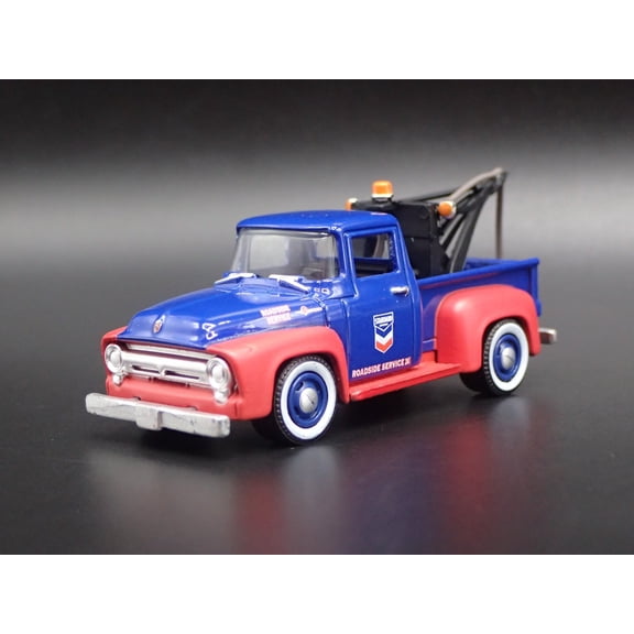 Open Box 1954 54 FORD WRECKER TOW TRUCK STANDARD OIL 1/64 SCALE DIORAMA DIECAST MODEL CAR