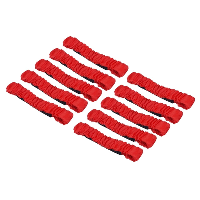 Unique Bargains Bande Élastique de Course à 3 Jambes Jeu de Relais de Carnaval Extérieur, Rouge 10 Pack