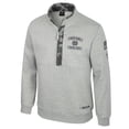 thumbnail image 2 of Men's Colosseum Heather Gray Notre Dame Fighting Irish OORAH OHT Military Appreciation Fleece Quarter-Zip Jacket, 2 of 4