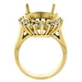 thumbnail image 2 of 14k Yellow Gold Diamond Halo Natural Pink Topaz Ring Large Oval 18x13mm, size 8, 2 of 4