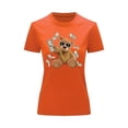 thumbnail image 1 of Playera Blusa de Oso Millonario con Dólares Dinero Ropa De Mujer Color Anaranjado Talla Grande Marca Emil SaEs, 1 of 4