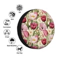 thumbnail image 4 of Sikiie Tulips Flowers PVC Leather Spare Tire Wheel Cover Spare Tire Cover, for Car Truck SUV Camper Trailer Universal Fit(14-17in)-14 inch, 4 of 6