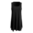 thumbnail image 2 of GILIGEGE 2 Piece Short Sets for Women Summer Women's Casual Oversized Two Piece V Neck Vest Open Top Top Top Tight Shorts Shorts Set Summer Beach Vacation Outfits Lounge Tracksuits Black L, 2 of 6