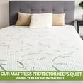thumbnail image 3 of Oh Sheetz Bamboo Mattress Protectors - Quilted Fitted Mattress Protector - Mattress Cover Stretches Up to 18 Inches Deep - Waterproof and Machine Washable - (Bamboo Top-Protection, Split Head Queen), 3 of 7