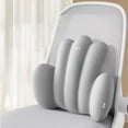 thumbnail image 2 of Gray Ergonomic Office Lumbar Support Pillow High-Density Foam Back Cushion for Long Sitting, 2 of 4
