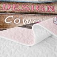 thumbnail image 5 of Erosebridal Pink Cowgirl Boot Bed Spread Queen for Boys Girls, Fashion Princess Queen Coverlet Set, 3pcs, 5 of 7