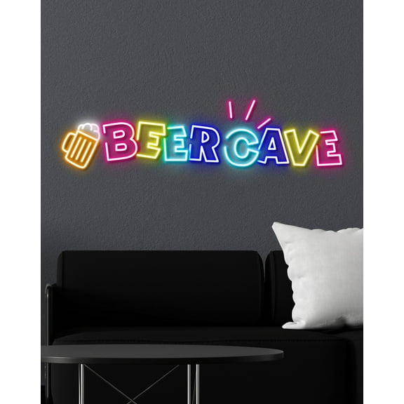 Handmadetneonsign Beer Cave Neon Sign, Shop Sign Beer Cafe Neon Sign, Custom Neon, Sign for Bar