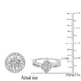 thumbnail image 4 of Dazzlingrock Collection Round White Diamond Marquise Shape Cluster Split Shank Engagement Ring for Women (0.25 ctw, Color I-J, Clarity I2-I3) in 925 Sterling Silver, Size 8, 4 of 5