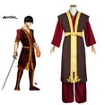 thumbnail image 3 of Disfraz de Cosplay de Avatar, el último maestro del aire, traje de uniforme de Halloween para hombre adulto, chaleco, pantalones y príncipe del rey Zuko, 3 of 4