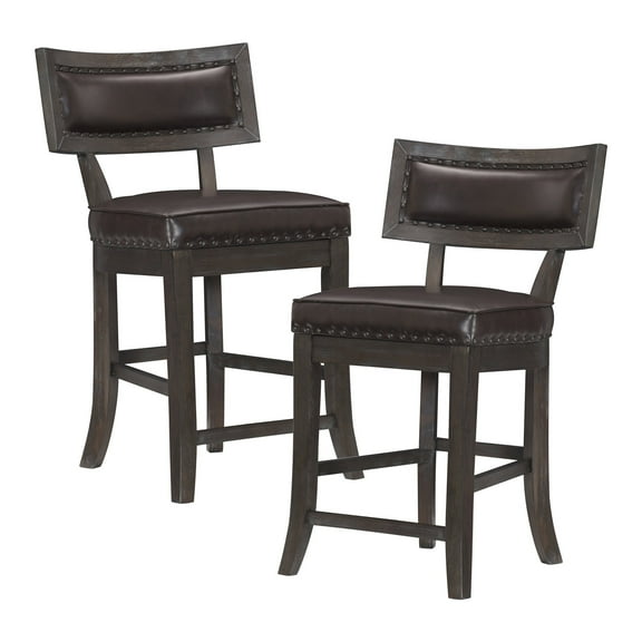 OakvillePark Tryon Counter Height Barstool (Set of 2), Espresso