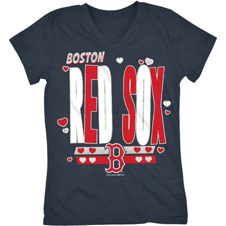MLB Boston Red Sox Girls Short Sleeve Team Color Graphic Tee