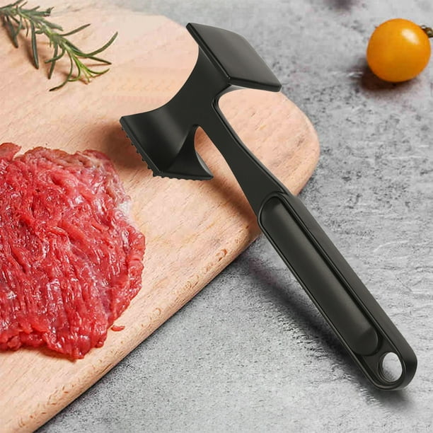 Ablandador y machacador de carne multiusos con superficie texturizada | Herramienta de cocina de aleación de aluminio para carne de res, pollo y mariscos | Lavar solo a mano