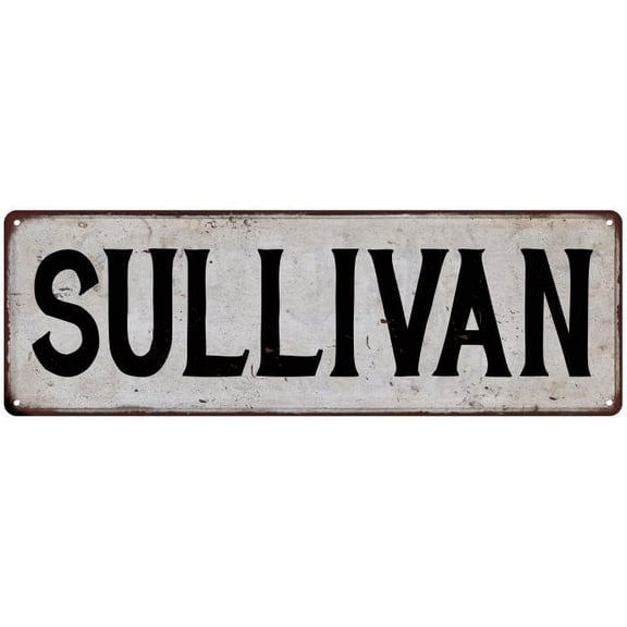 SULLIVAN Vintage Look Rustic Chic Metal Sign 8x24 108240036839