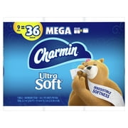 Charmin Ultra Soft Toilet Paper, 9 Mega Rolls