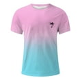 thumbnail image 3 of Men's All-Over Print Short Sleeve T-Shirt Fashion Floral Round Neck Casual Top for Spring Summer, 3 of 4